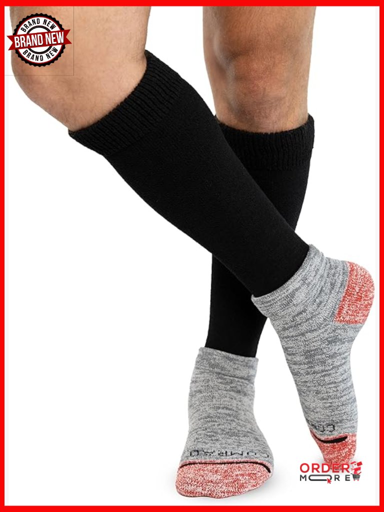 KneeHigh Compression Slipper Socks With AntiSlip Grips